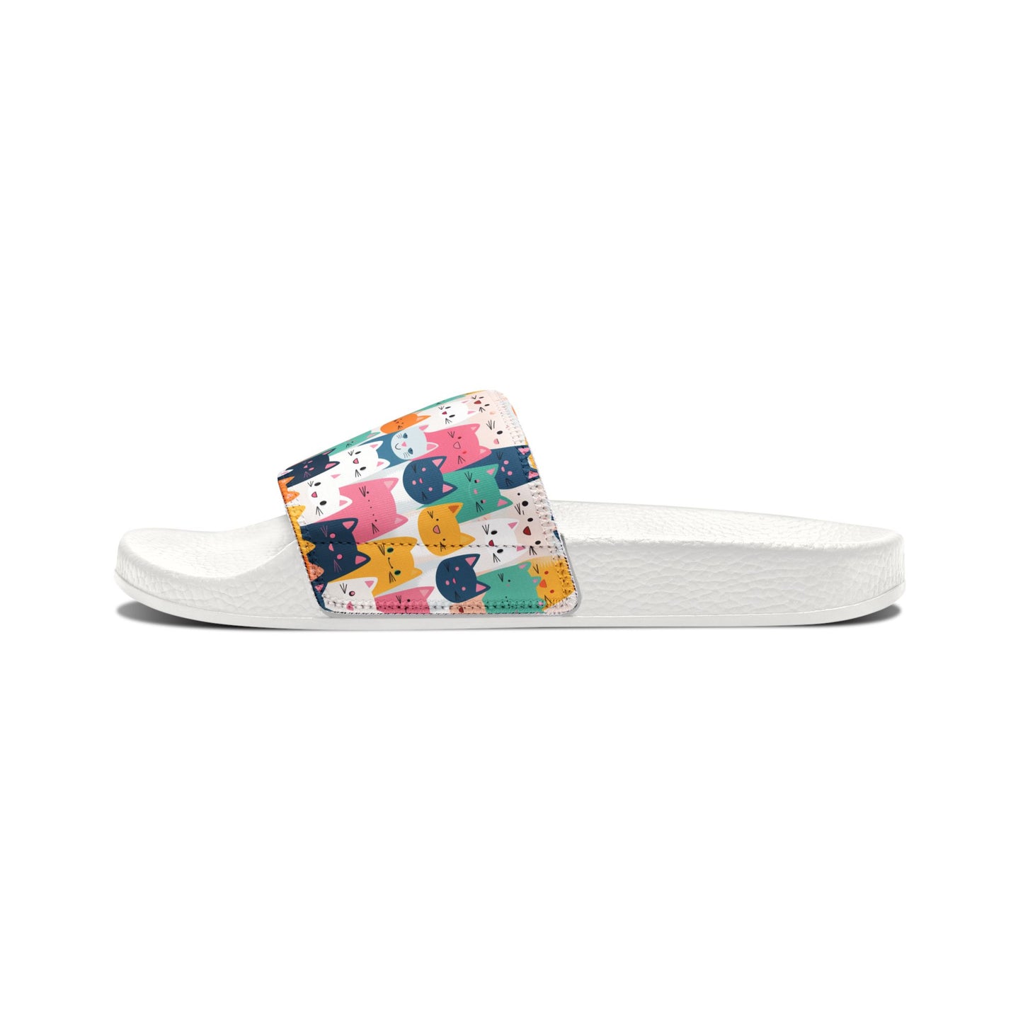 Colorful Cat Print Youth Sandals - Removable Strap Summer Fun - Kim’s Signature Beauty & Accessories    