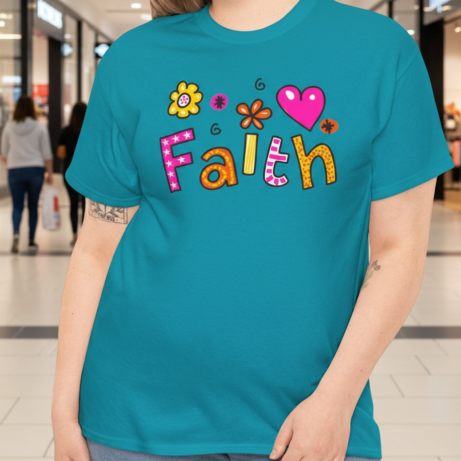 Colorful Faith T-Shirt – Christian Inspirational Graphic Tee - Kim’s Signature Beauty & Accessories