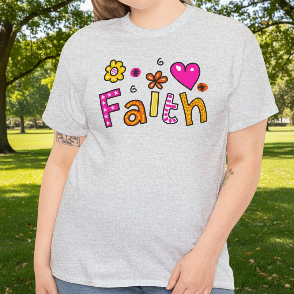Colorful Faith T-Shirt – Christian Inspirational Graphic Tee - Kim’s Signature Beauty & Accessories