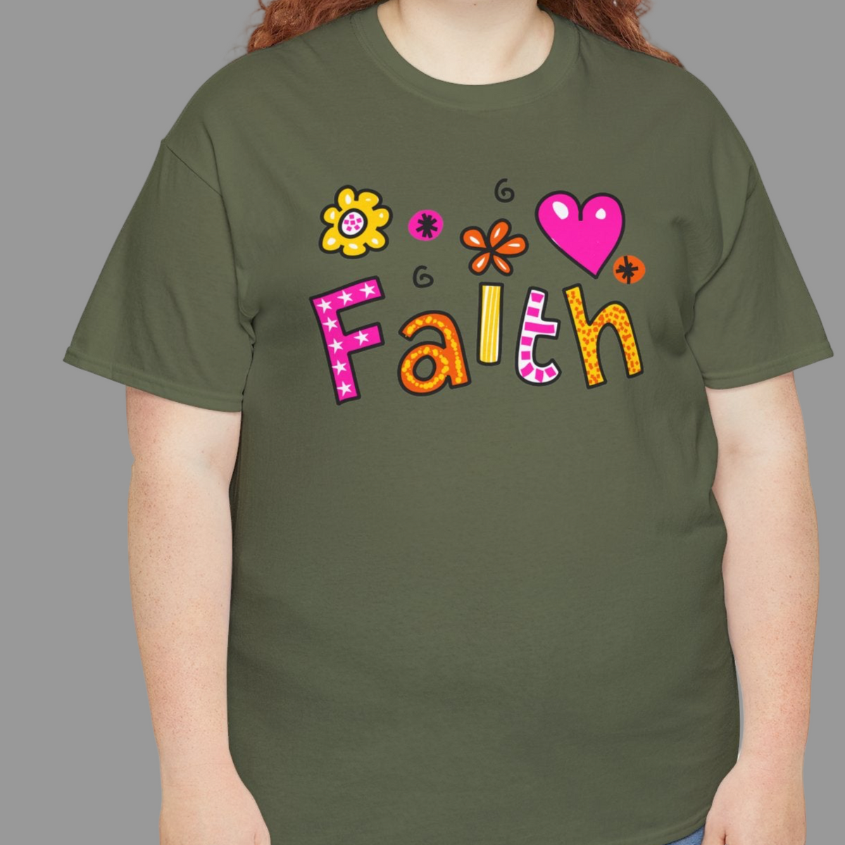 Colorful Faith T-Shirt – Christian Inspirational Graphic Tee - Kim’s Signature Beauty & Accessories
