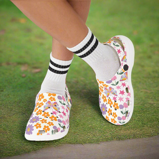 Colorful Kids' EVA Foam Clogs with Butterflies and Flowers - Kim’s Signature Beauty & Accessories    