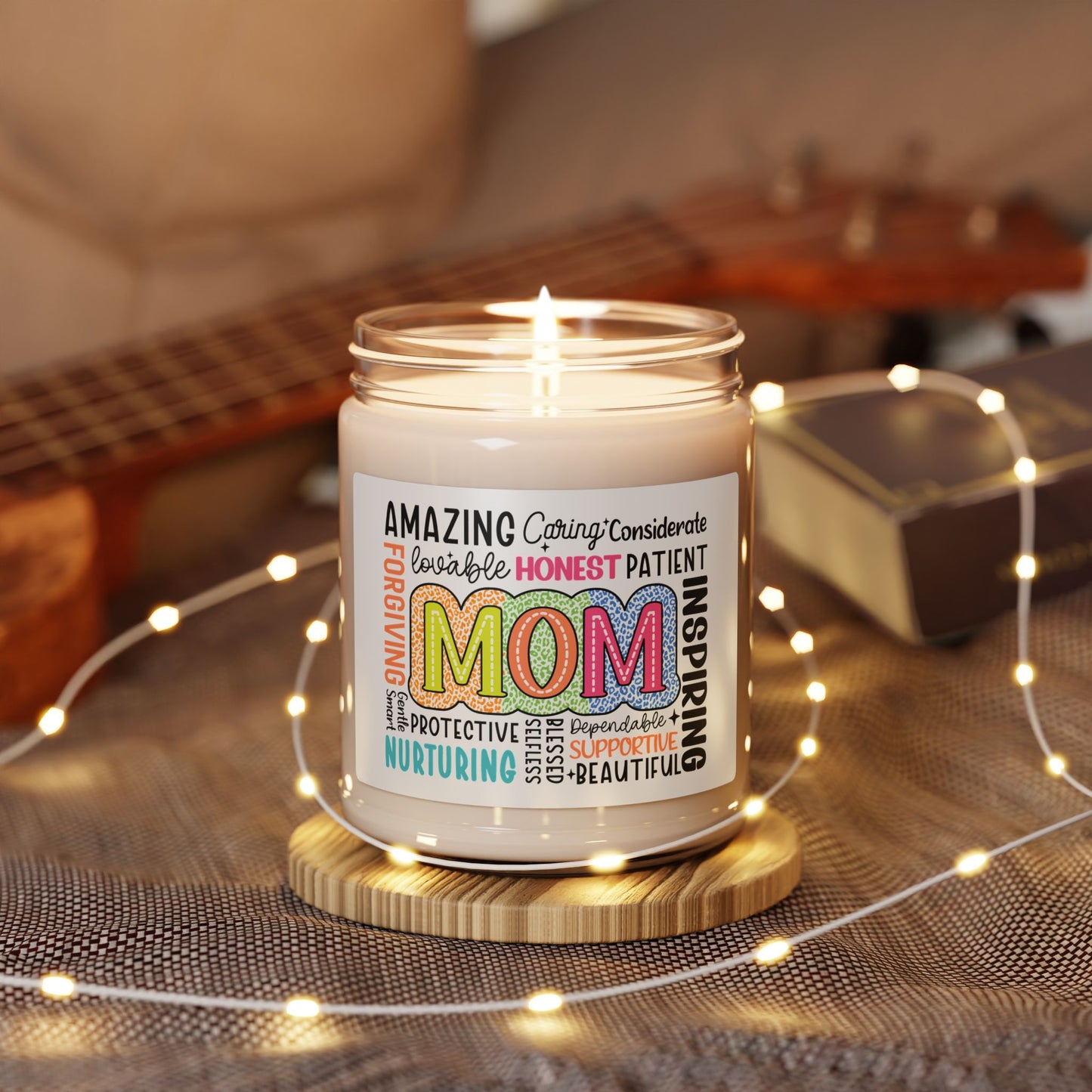Colorful MOM Word Art Candle – Scented Gift for Mom - Kim’s Signature Beauty & Accessories    