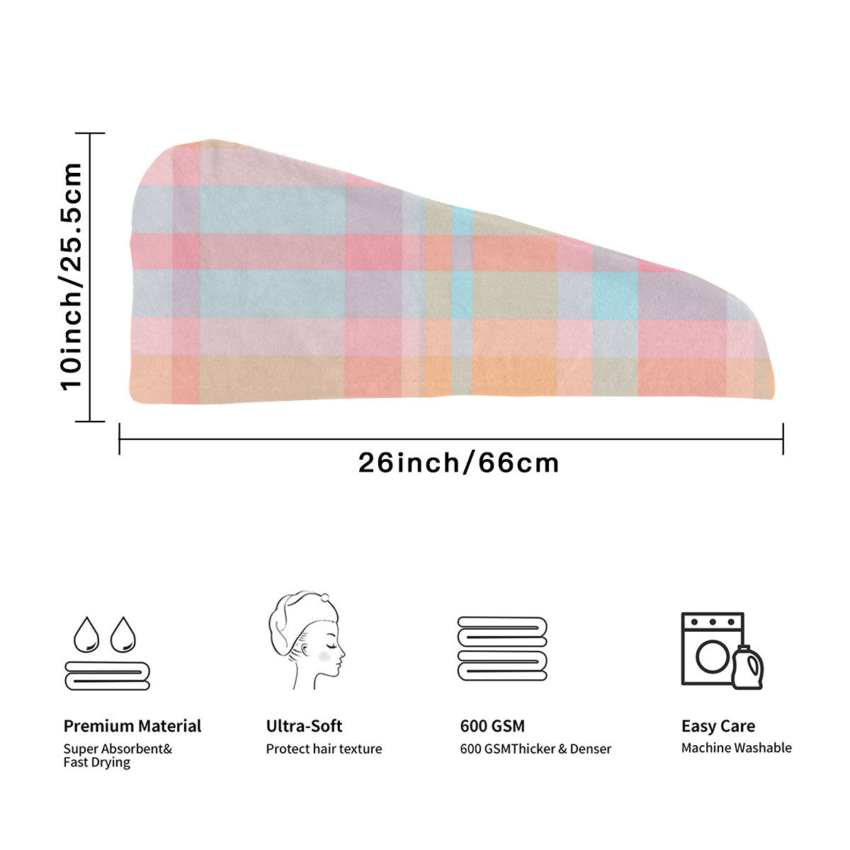 Colorful Plaid Hair Wrap - Kim’s Signature Beauty & Accessories    