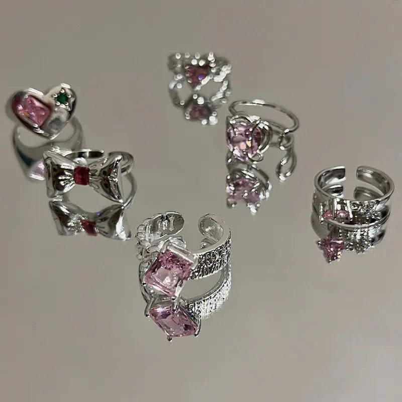 Colorful Stone Geometric Rings - Kim’s Signature Beauty & Accessories    