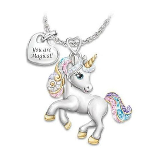 Colorful Zircon Unicorn Necklace - Kim’s Signature Beauty & Accessories    