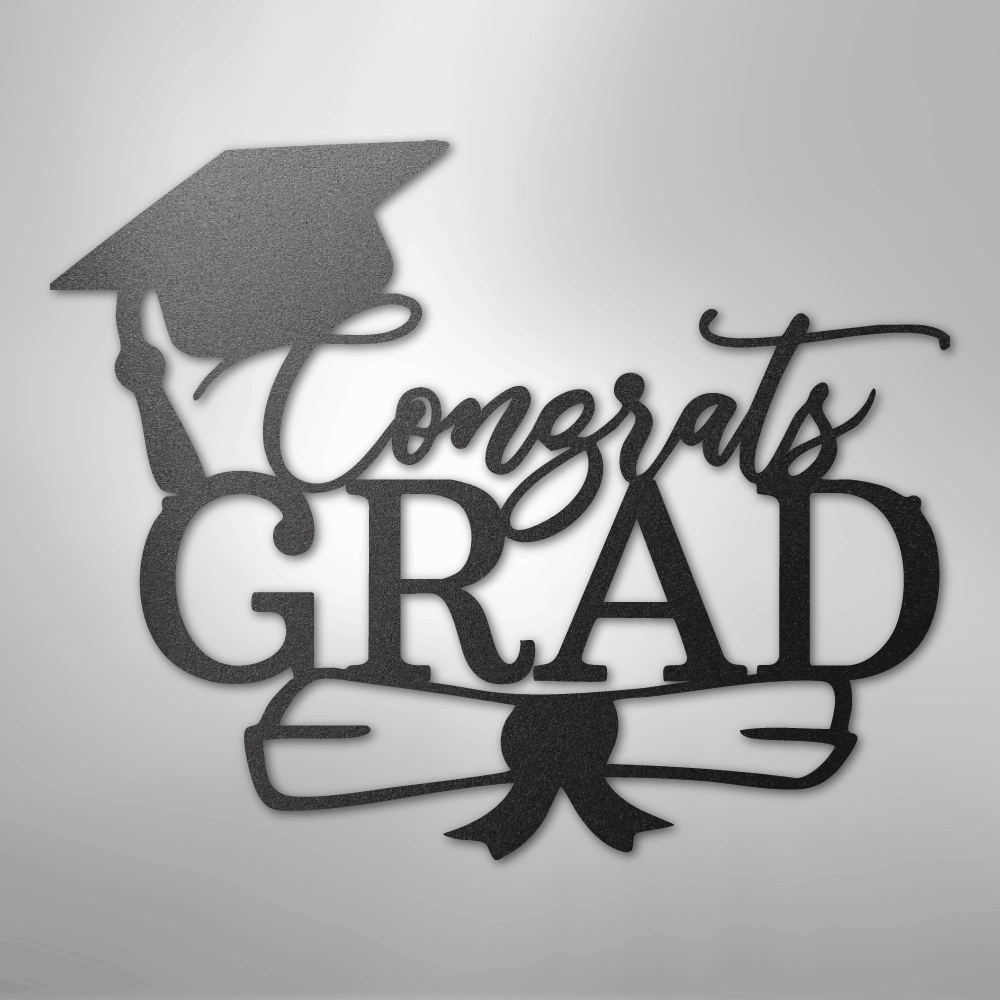 Congrats Grad Cap - Steel Sign - Kim’s Signature Beauty & Accessories