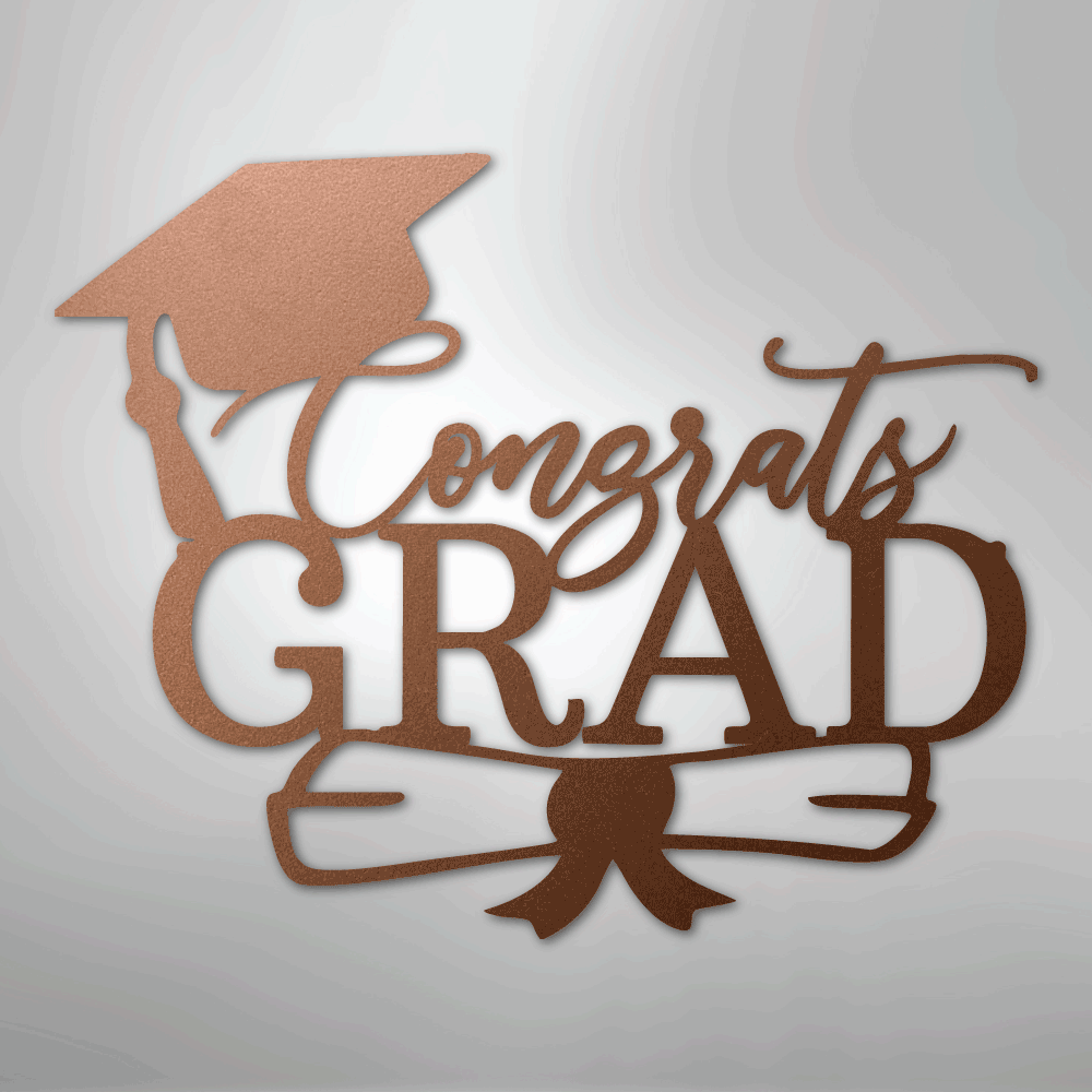 Congrats Grad Cap - Steel Sign - Kim’s Signature Beauty & Accessories