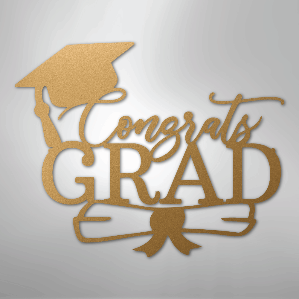 Congrats Grad Cap - Steel Sign - Kim’s Signature Beauty & Accessories