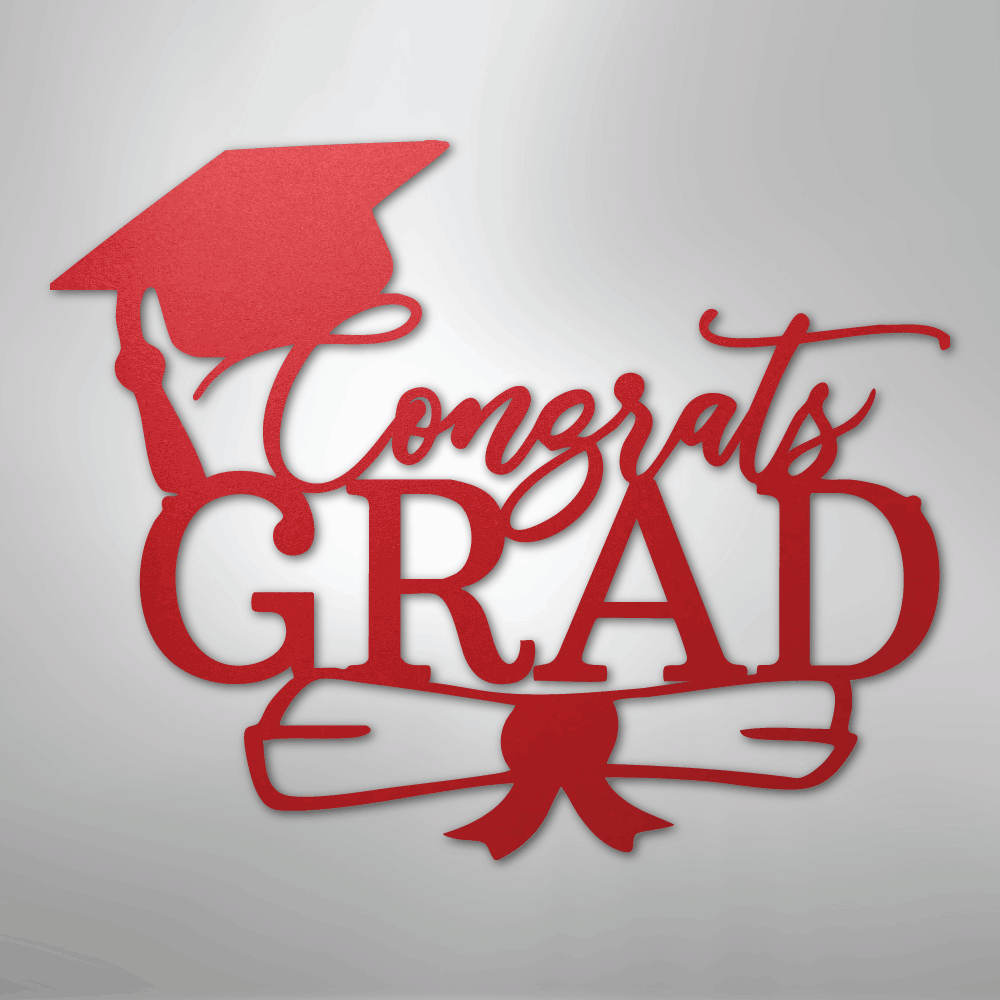 Congrats Grad Cap - Steel Sign - Kim’s Signature Beauty & Accessories