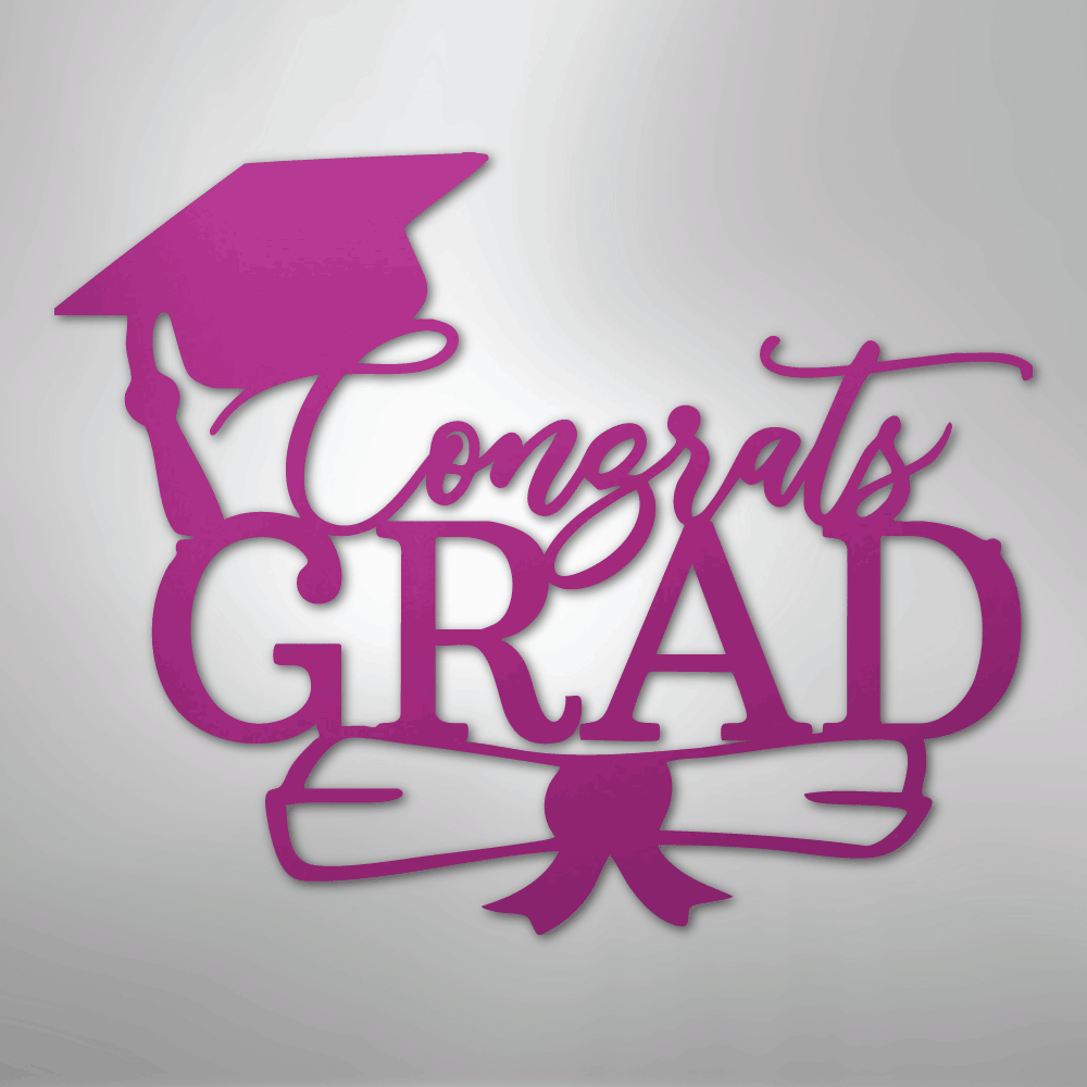 Congrats Grad Cap - Steel Sign - Kim’s Signature Beauty & Accessories