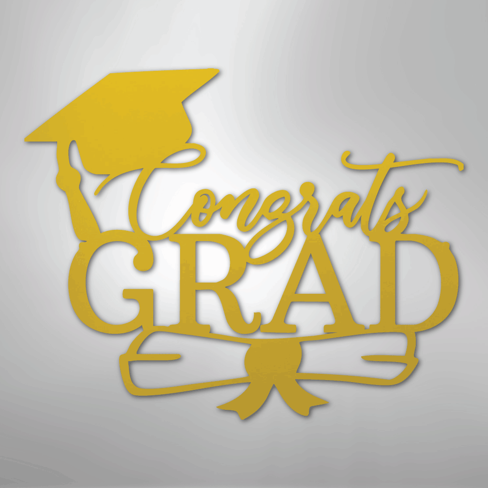 Congrats Grad Cap - Steel Sign - Kim’s Signature Beauty & Accessories