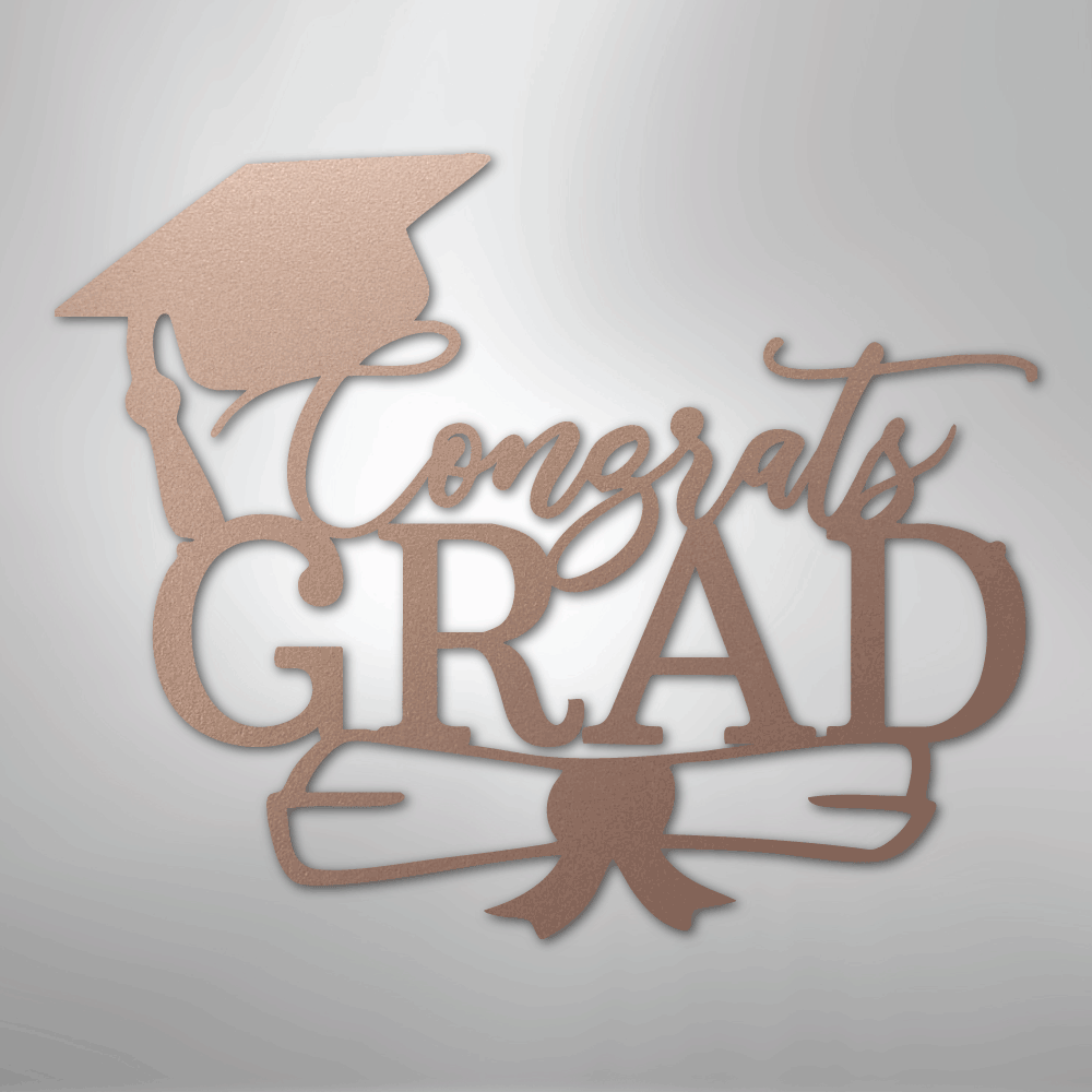 Congrats Grad Cap - Steel Sign - Kim’s Signature Beauty & Accessories