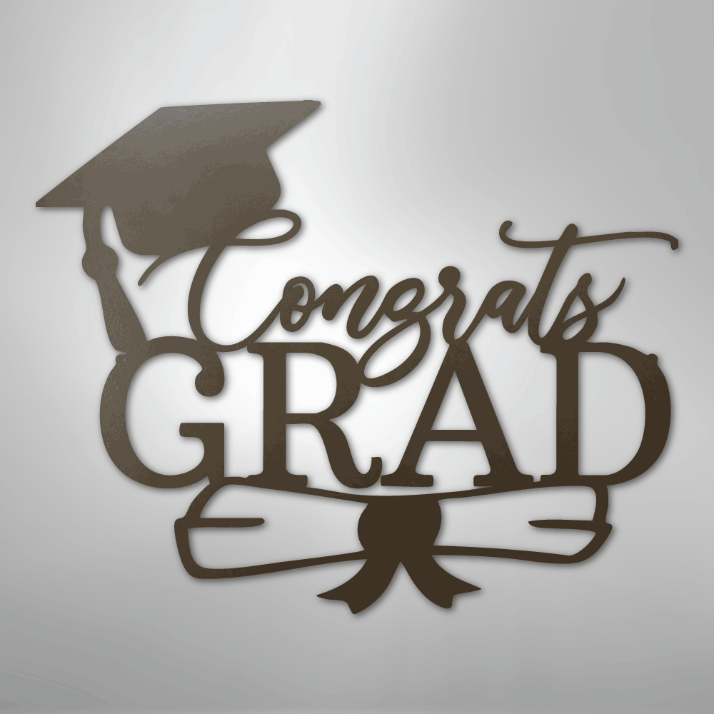 Congrats Grad Cap - Steel Sign - Kim’s Signature Beauty & Accessories