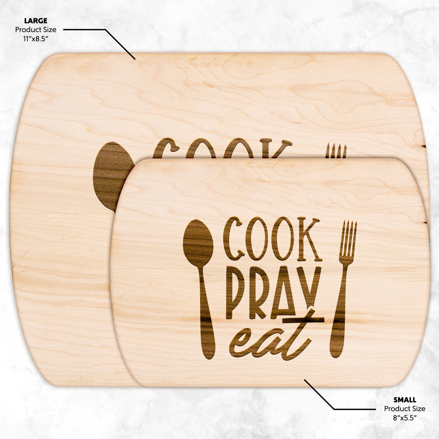 Cook, Pray, Eat Cutting Board - Kim’s Signature Beauty & Accessories    