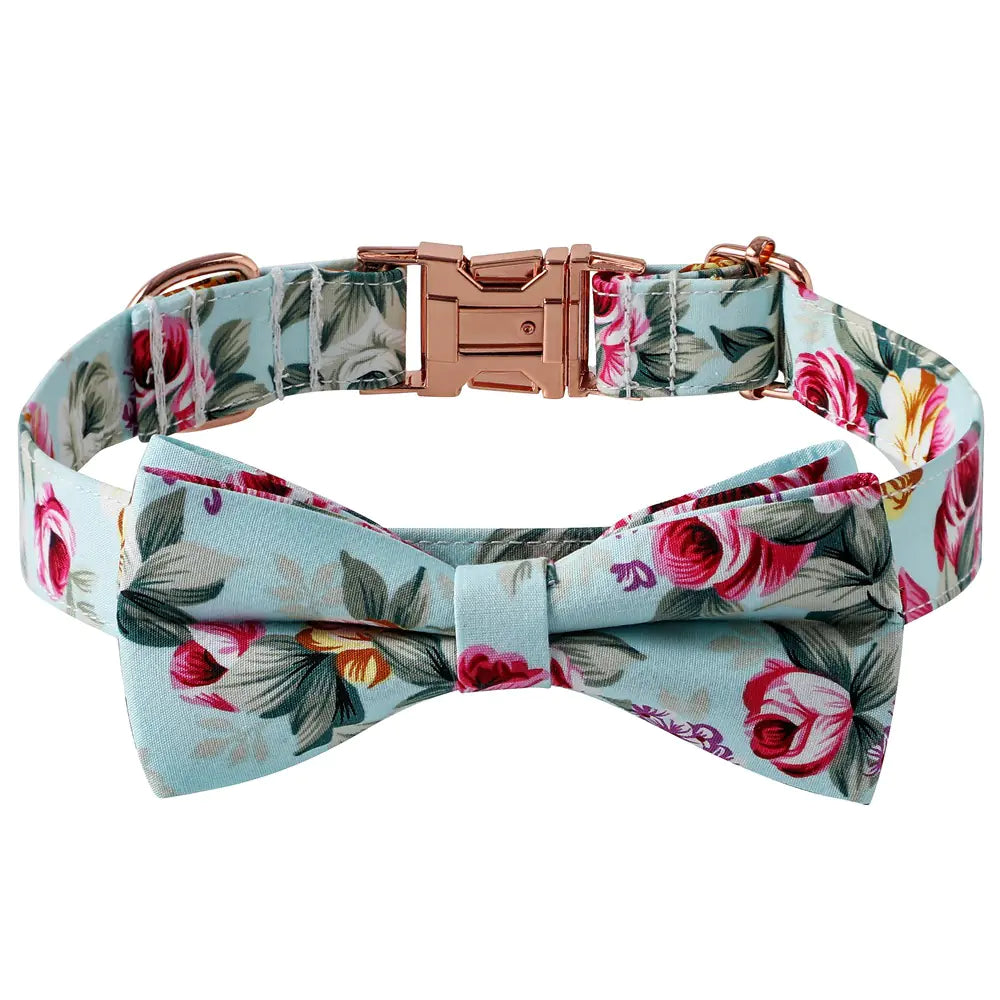 Cotton Dog Collar with Rose Gold Buckle – Soft, Stylish & Adjustable - Kim’s Signature Beauty & Accessories    