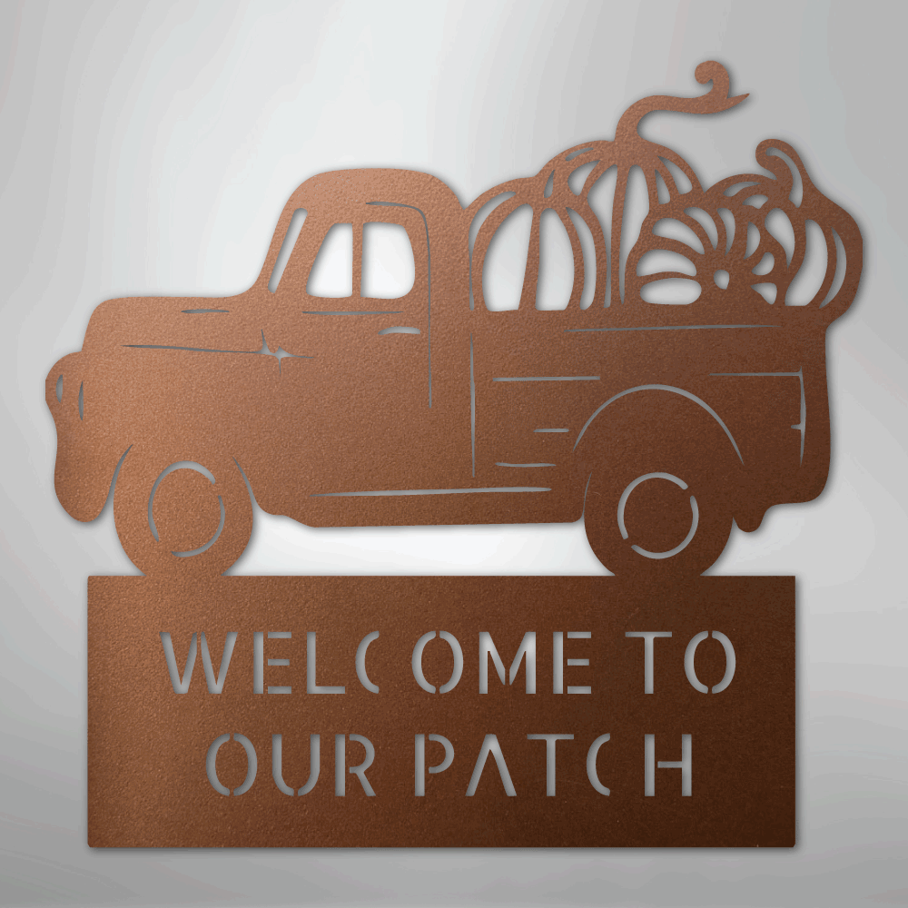 Country Truck Monogram - Steel Sign - Kim’s Signature Beauty & Accessories
