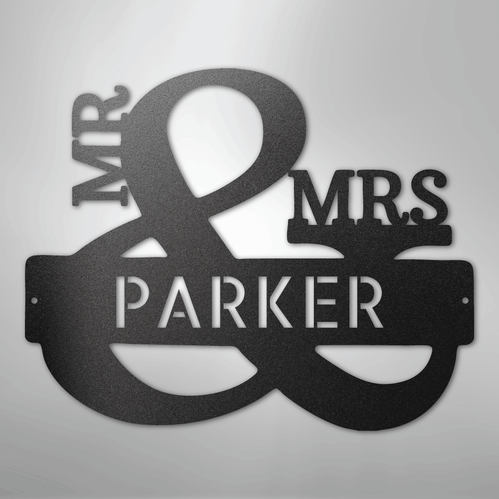 Couples Monogram - Steel Sign - Kim’s Signature Beauty & Accessories