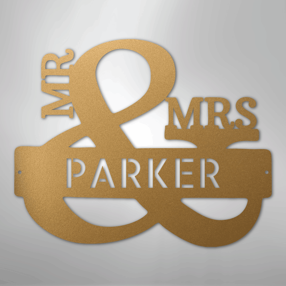 Couples Monogram - Steel Sign - Kim’s Signature Beauty & Accessories