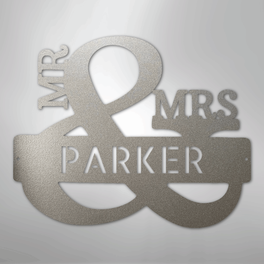 Couples Monogram - Steel Sign - Kim’s Signature Beauty & Accessories