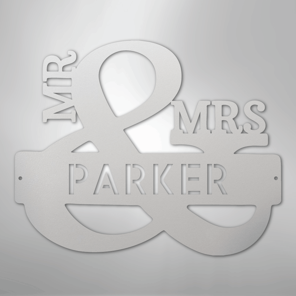 Couples Monogram - Steel Sign - Kim’s Signature Beauty & Accessories