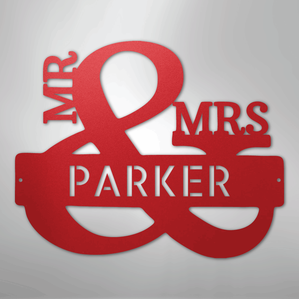 Couples Monogram - Steel Sign - Kim’s Signature Beauty & Accessories