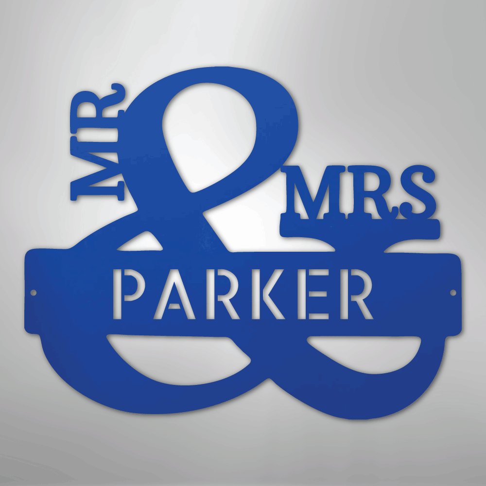 Couples Monogram - Steel Sign - Kim’s Signature Beauty & Accessories