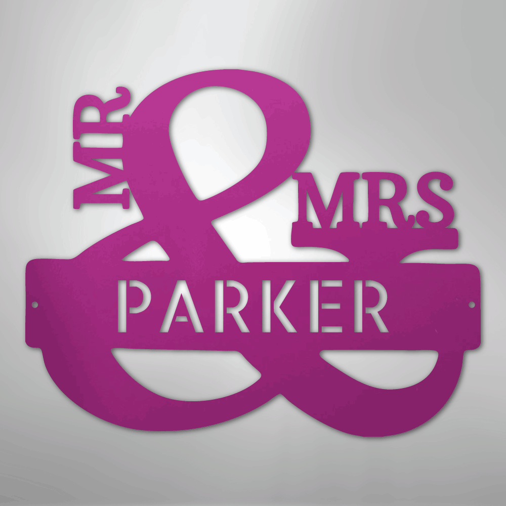 Couples Monogram - Steel Sign - Kim’s Signature Beauty & Accessories