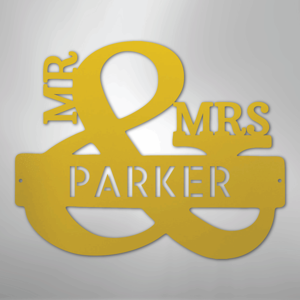 Couples Monogram - Steel Sign - Kim’s Signature Beauty & Accessories