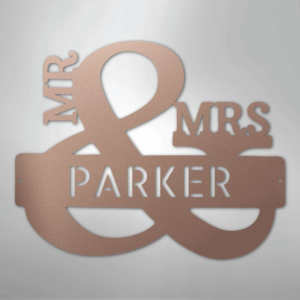 Couples Monogram - Steel Sign - Kim’s Signature Beauty & Accessories
