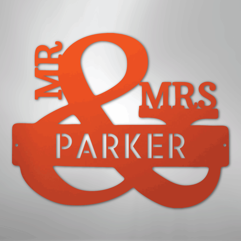 Couples Monogram - Steel Sign - Kim’s Signature Beauty & Accessories