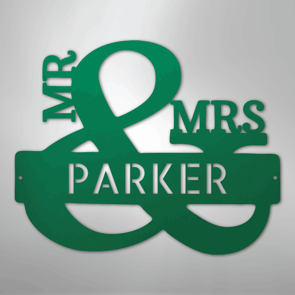 Couples Monogram - Steel Sign - Kim’s Signature Beauty & Accessories