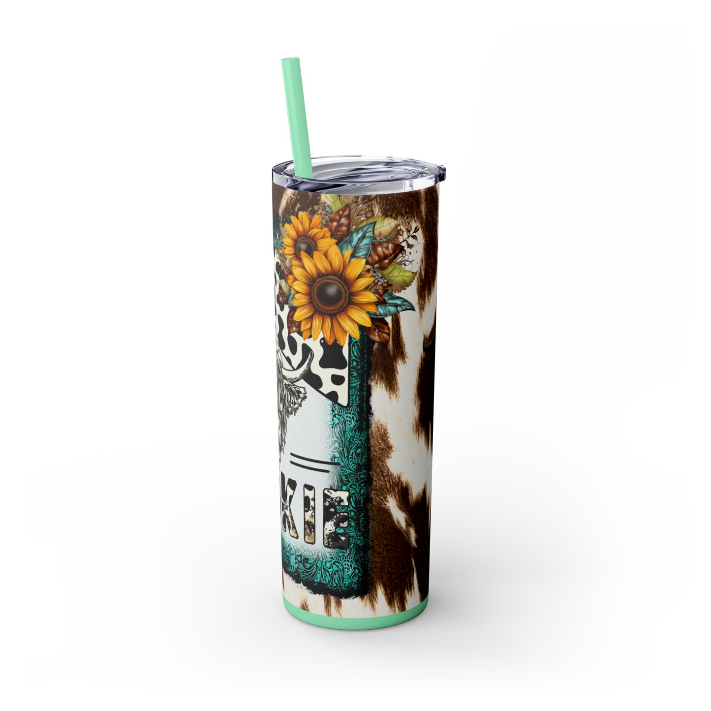 Cow Junkie | Skinny Tumbler with Straw, 20oz - Kim’s Signature Beauty & Accessories    