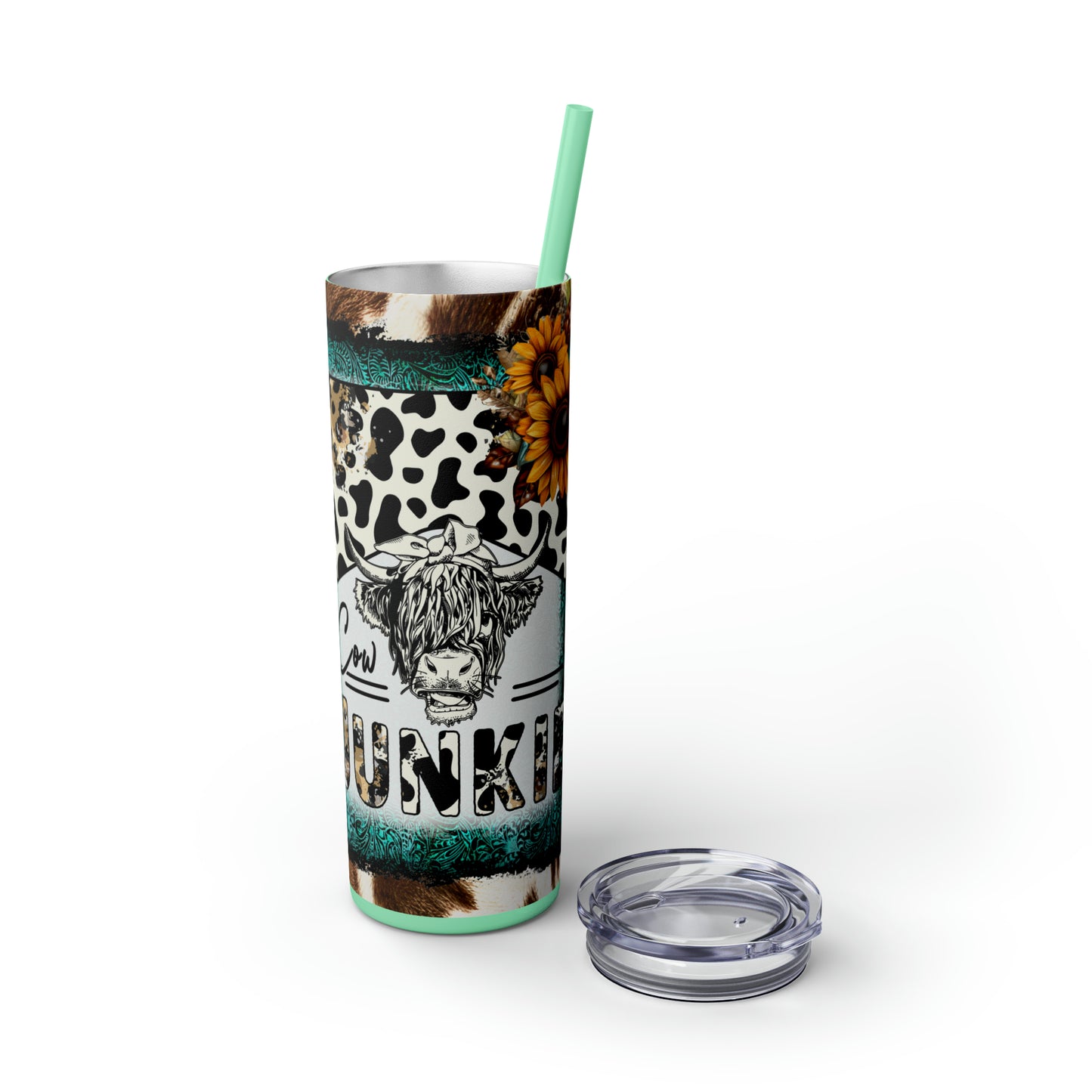 Cow Junkie | Skinny Tumbler with Straw, 20oz - Kim’s Signature Beauty & Accessories    