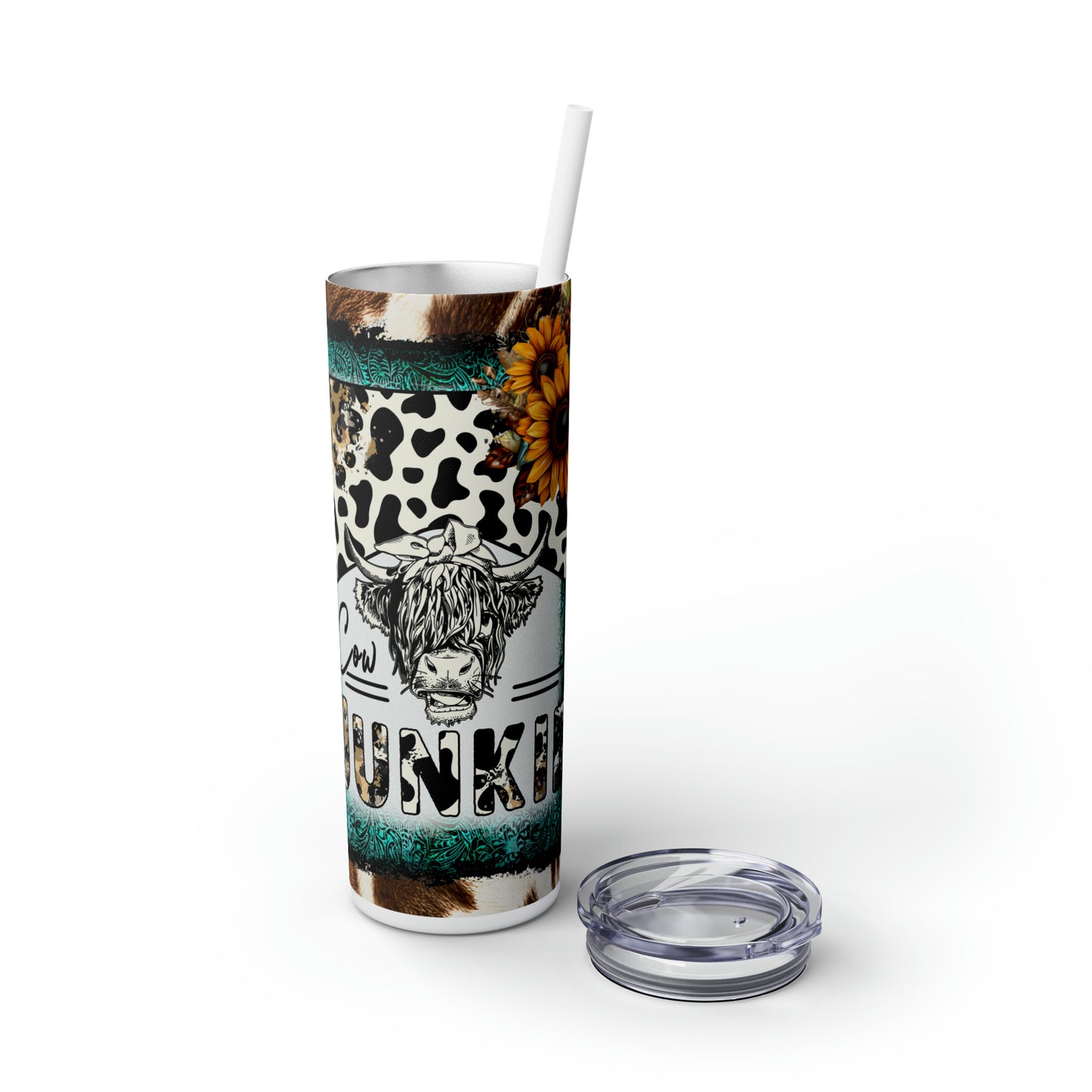 Cow Junkie | Skinny Tumbler with Straw, 20oz - Kim’s Signature Beauty & Accessories    