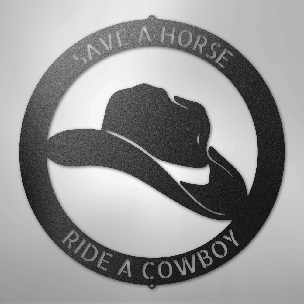 Cowboy Monogram - Steel Sign - Kim’s Signature Beauty & Accessories