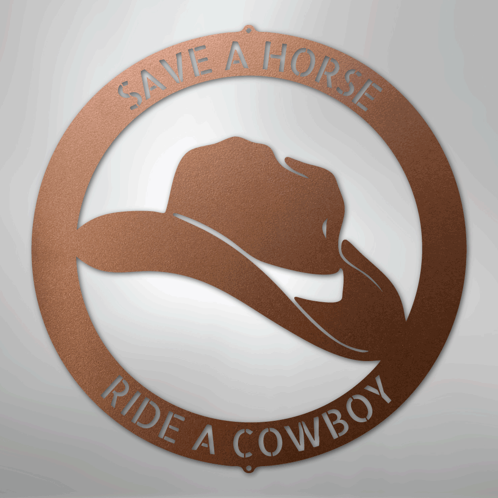 Cowboy Monogram - Steel Sign - Kim’s Signature Beauty & Accessories