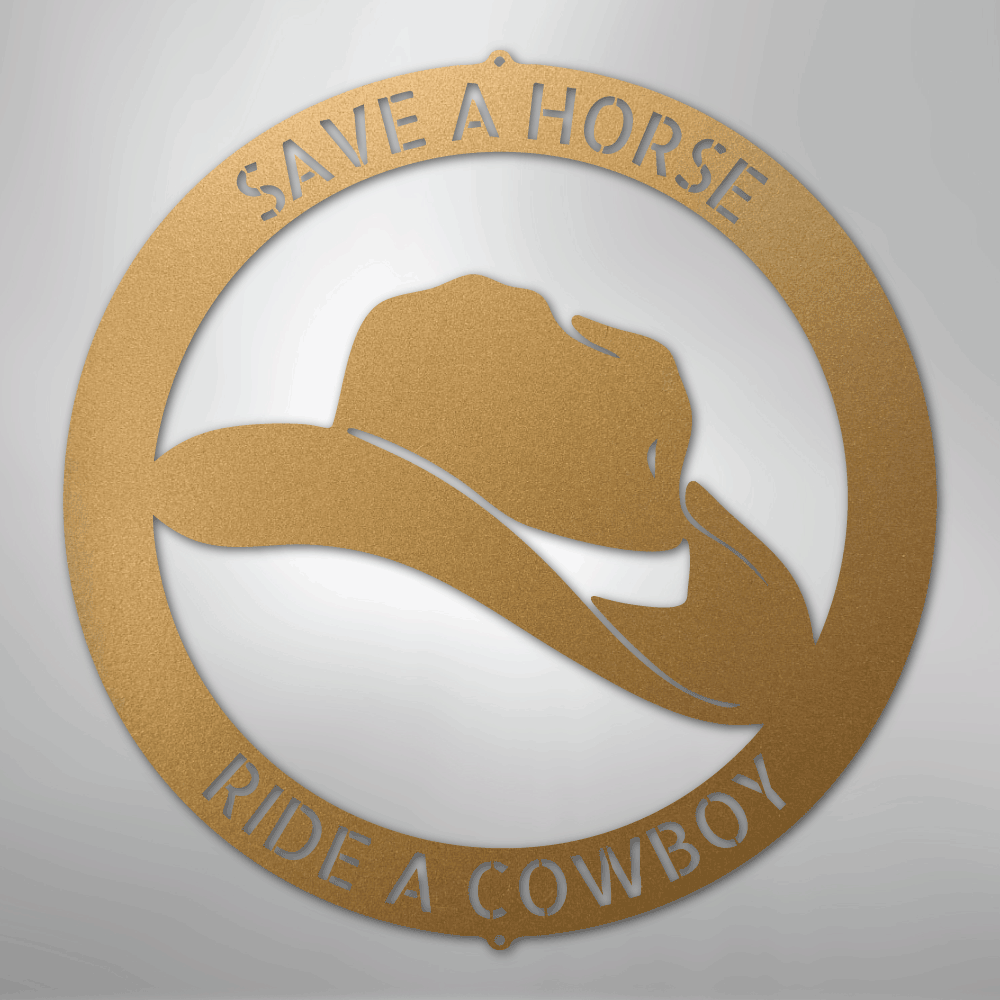 Cowboy Monogram - Steel Sign - Kim’s Signature Beauty & Accessories