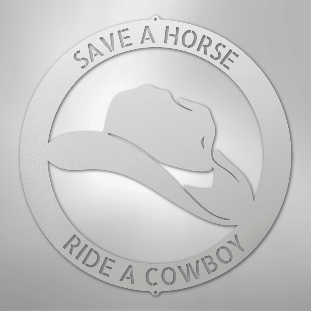 Cowboy Monogram - Steel Sign - Kim’s Signature Beauty & Accessories