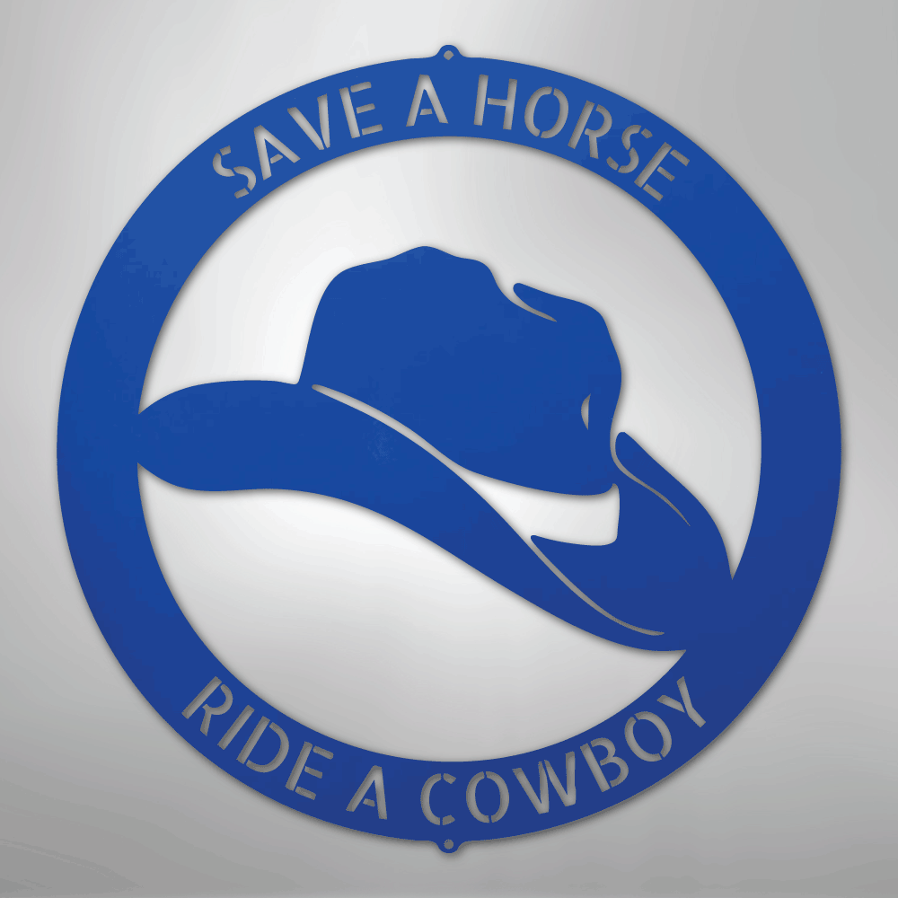 Cowboy Monogram - Steel Sign - Kim’s Signature Beauty & Accessories