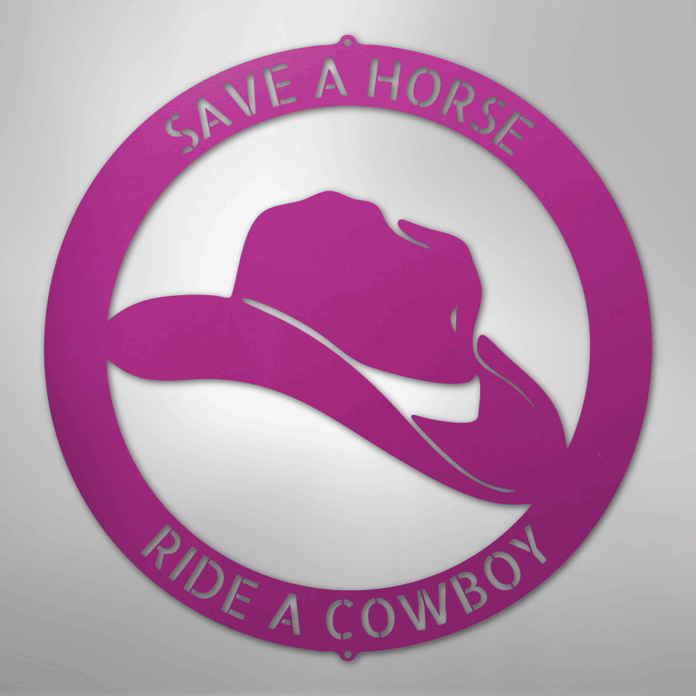 Cowboy Monogram - Steel Sign - Kim’s Signature Beauty & Accessories