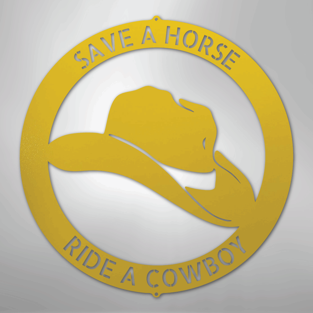 Cowboy Monogram - Steel Sign - Kim’s Signature Beauty & Accessories