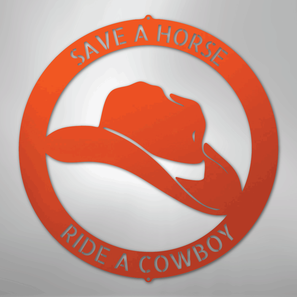 Cowboy Monogram - Steel Sign - Kim’s Signature Beauty & Accessories