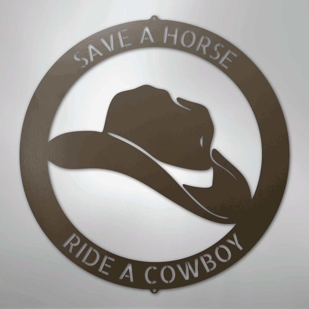 Cowboy Monogram - Steel Sign - Kim’s Signature Beauty & Accessories
