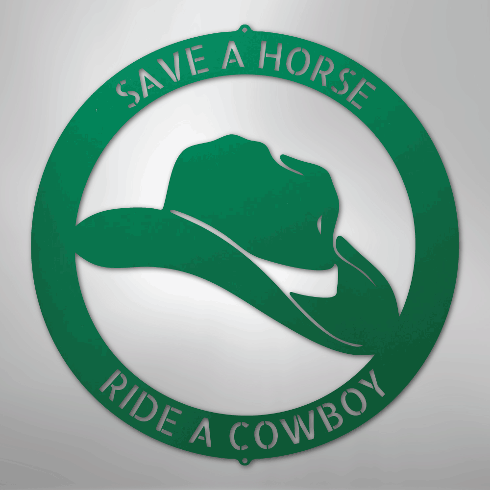 Cowboy Monogram - Steel Sign - Kim’s Signature Beauty & Accessories