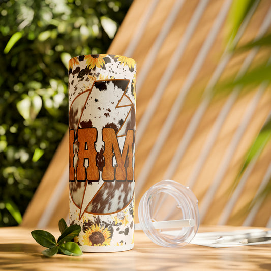 Cowgirl Mama |Skinny Tumbler with Straw, 20oz - Kim’s Signature Beauty & Accessories    