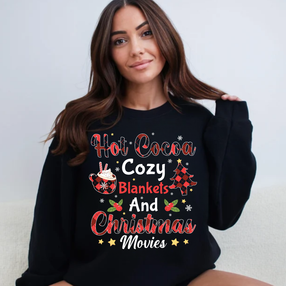 Cozy Blankets & Christmas Movies Sweatshirt - Kim’s Signature Beauty & Accessories    