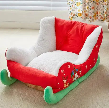 Cozy Christmas Sleigh Pet Bed - Kim’s Signature Beauty & Accessories    