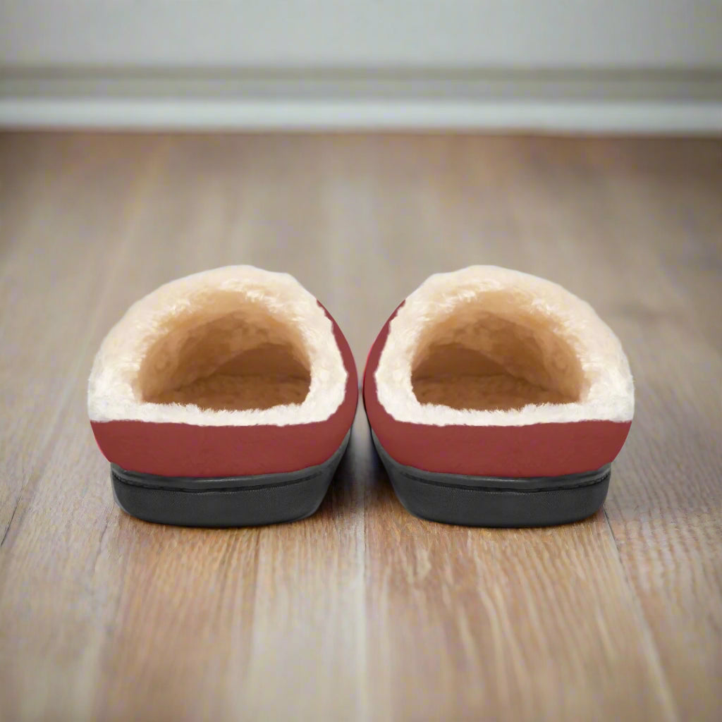 Cozy Dark Red Memory Foam Slippers - Kim’s Signature Beauty & Accessories    
