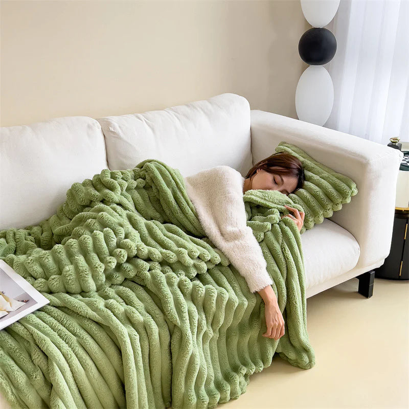 Cozy Ribbed Throw Blanket - Kim’s Signature Beauty & Accessories    