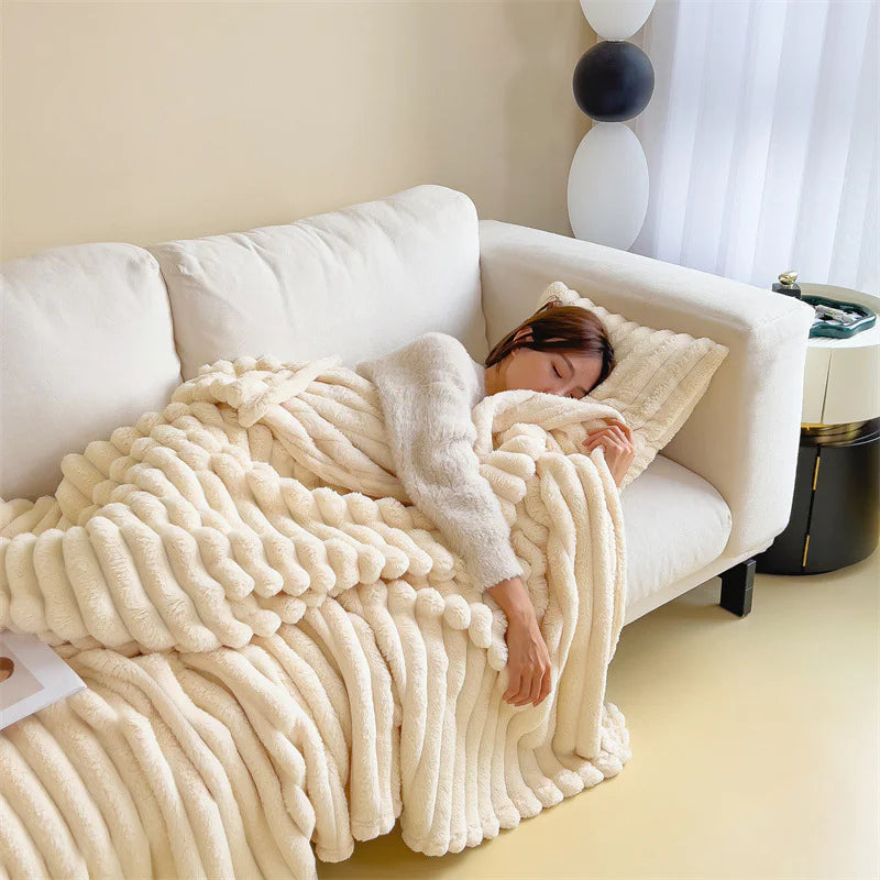 Cozy Ribbed Throw Blanket - Kim’s Signature Beauty & Accessories    